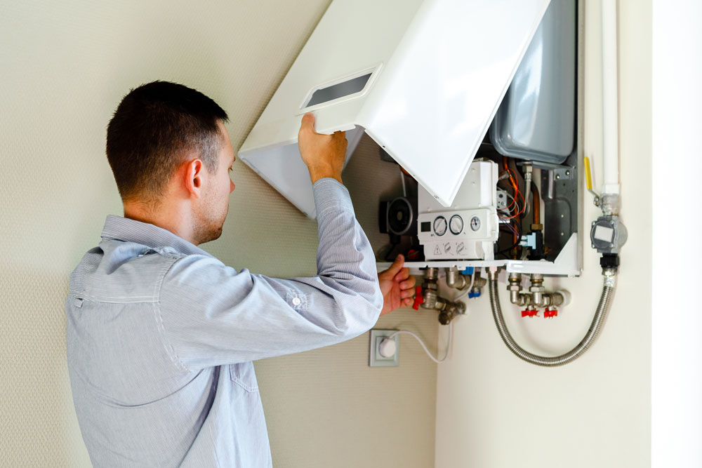 Dwayne servicing a Rinnai Infinity continuous flow hot water heater